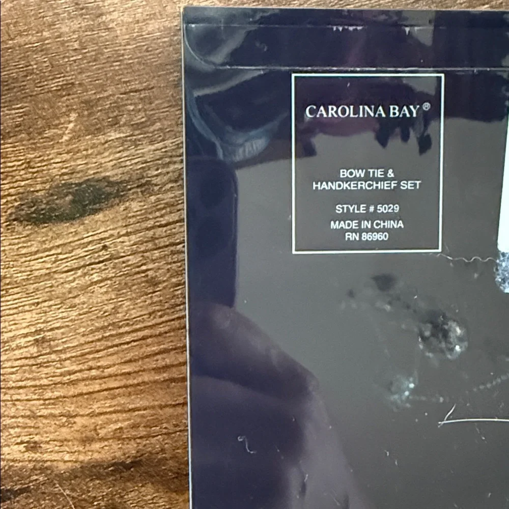 Carolina Bay Blue Paisley Bow Tie and Pocket Square Set